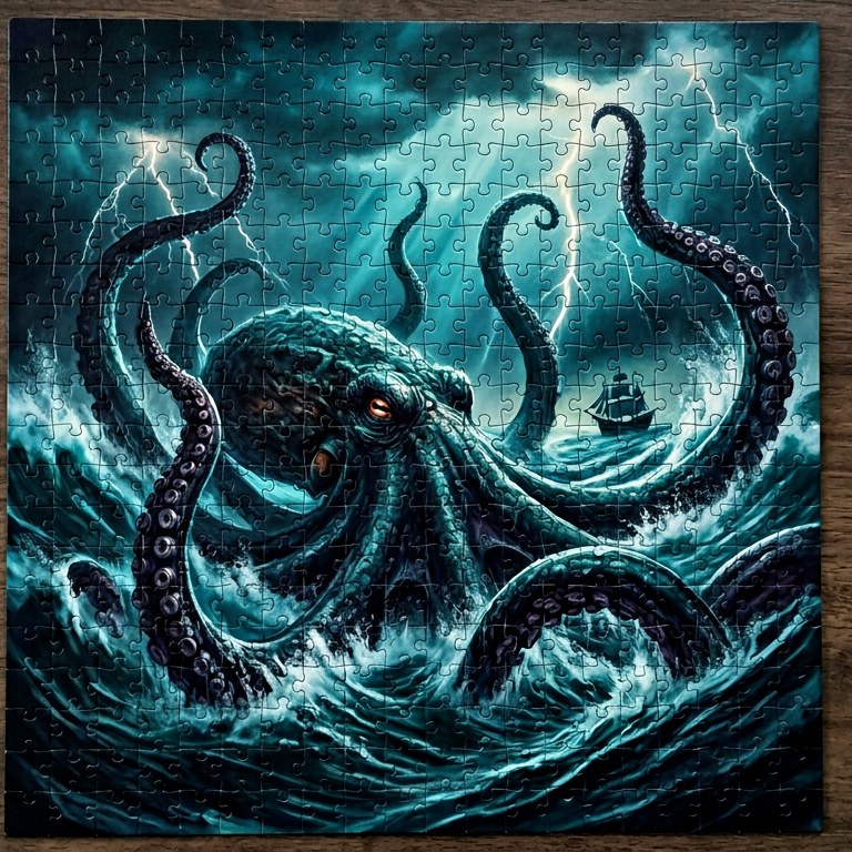 Kraken - 225 piece jigsaw puzzle | Fantasy