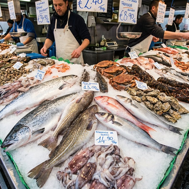 Fish Market - 100 piece jigsaw puzzle | Food