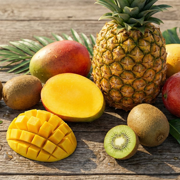 Tropical Fruits - 49 piece jigsaw puzzle | Food