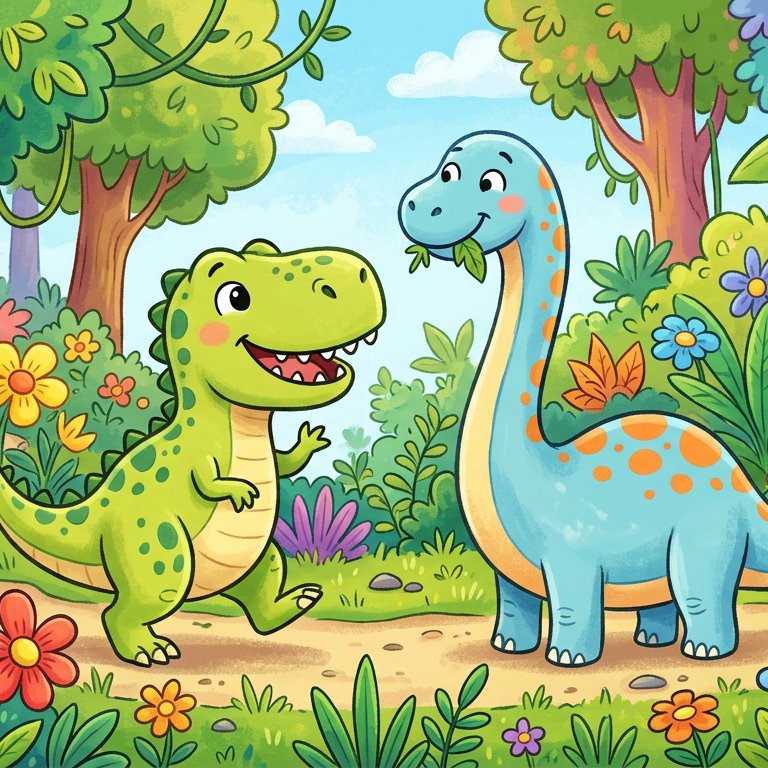 Cute Dinosaurs - 9 piece jigsaw puzzle | Kids
