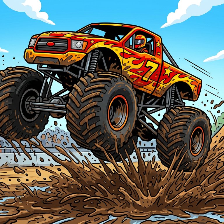 Monster Truck - 16 piece jigsaw puzzle | Kids