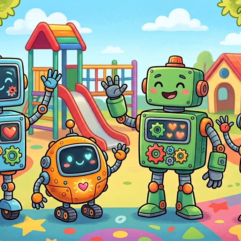 Robot Friends - 16 piece jigsaw puzzle | Kids