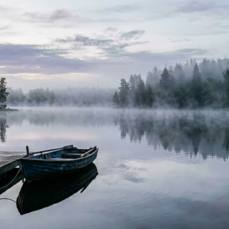 Misty Lake - 49 piece jigsaw puzzle | Nature