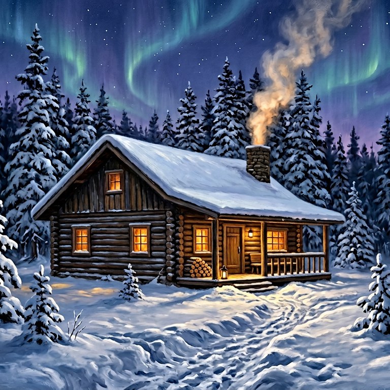 Winter Cabin - 100 piece jigsaw puzzle | Seasons