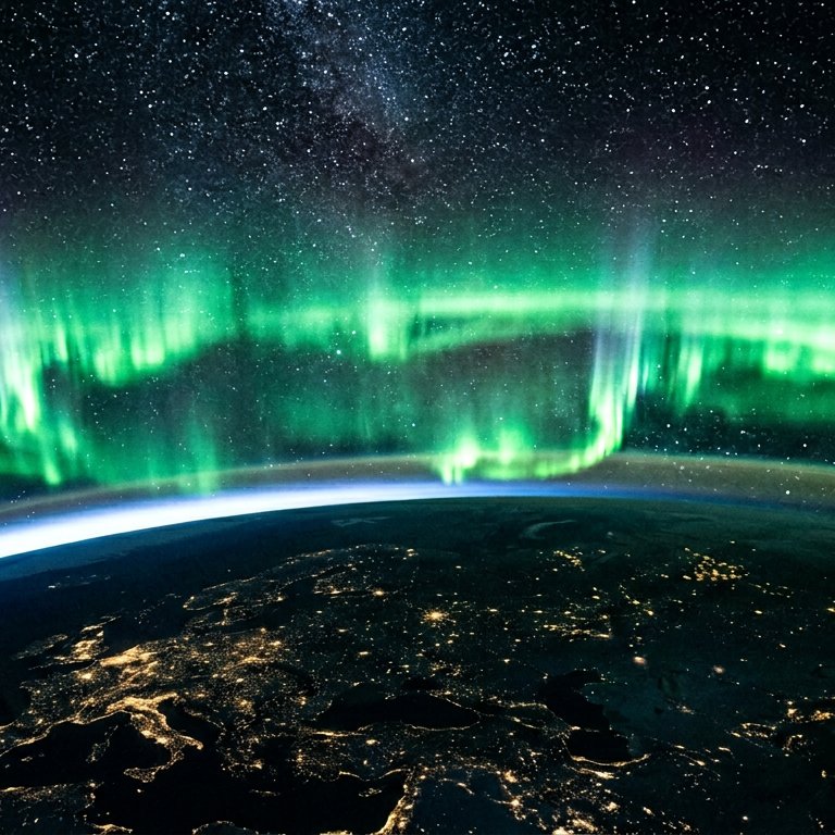 Aurora from Space - 100 piece jigsaw puzzle | Space