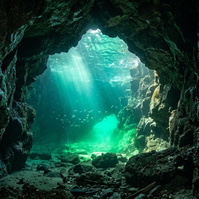 Underwater Cave - 225 piece jigsaw puzzle | Underwater