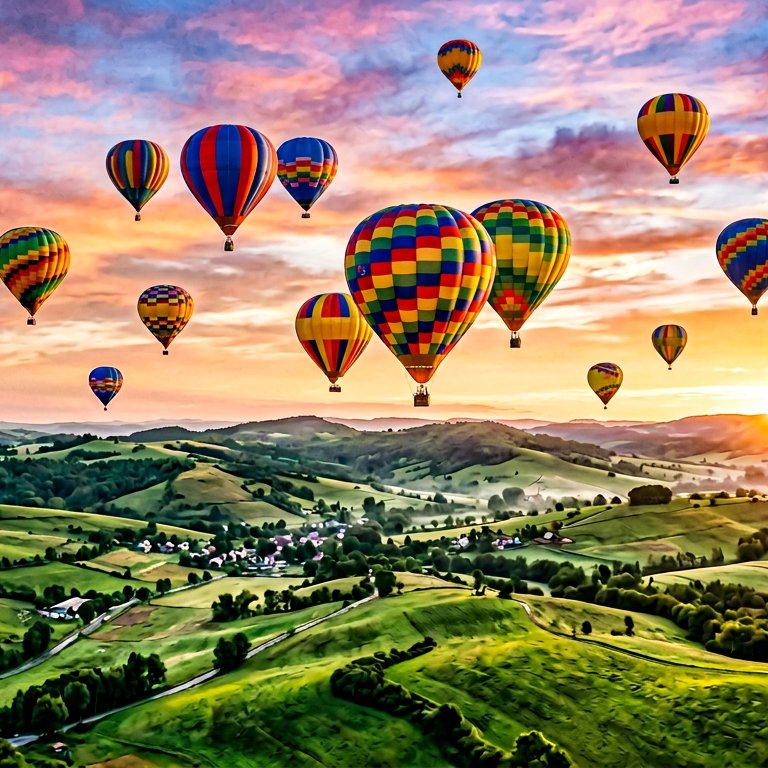 Hot Air Balloons - 49 piece jigsaw puzzle | Vehicles
