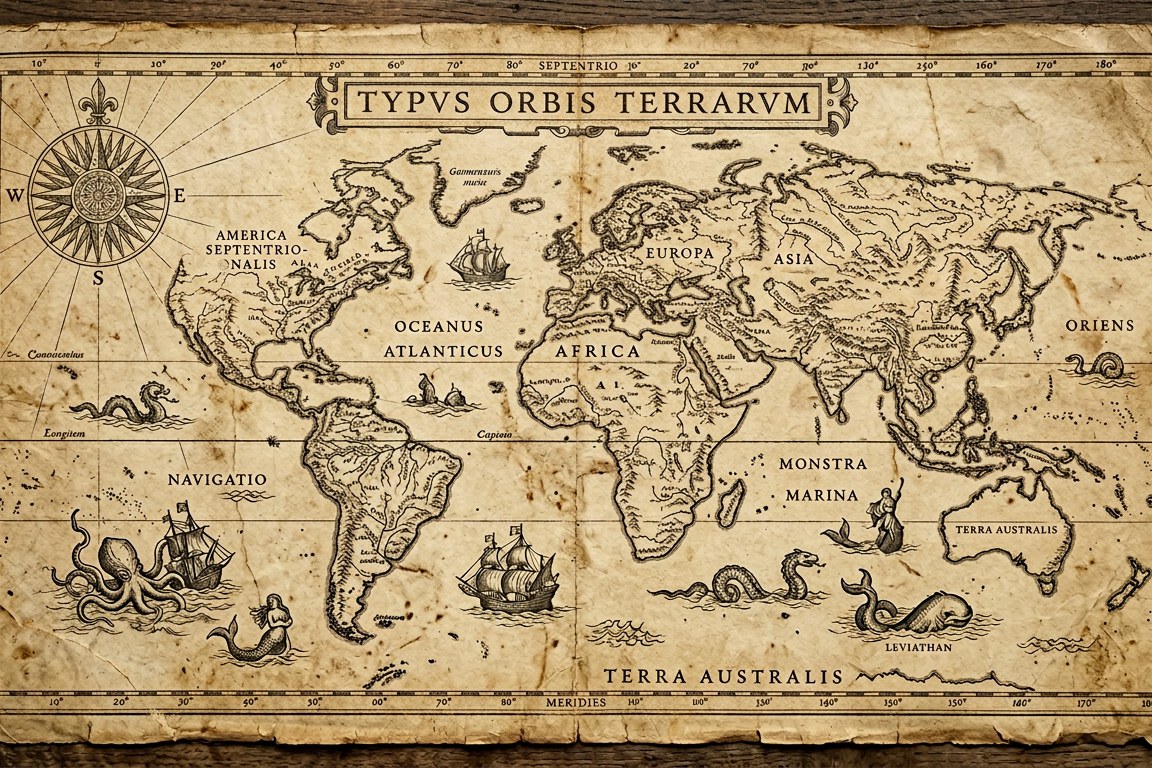 Old World Map - 225 piece jigsaw puzzle | Vintage