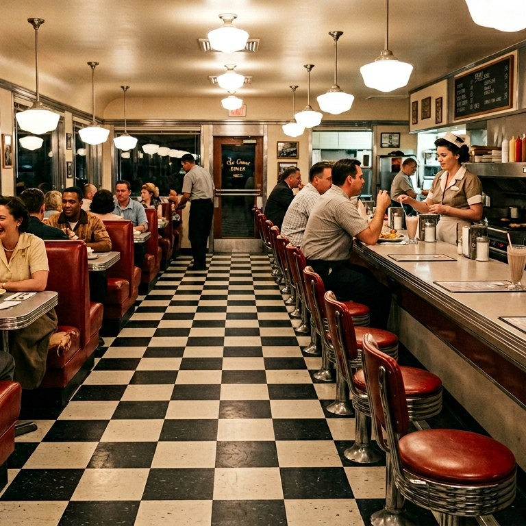 Retro Diner - 100 piece jigsaw puzzle | Vintage