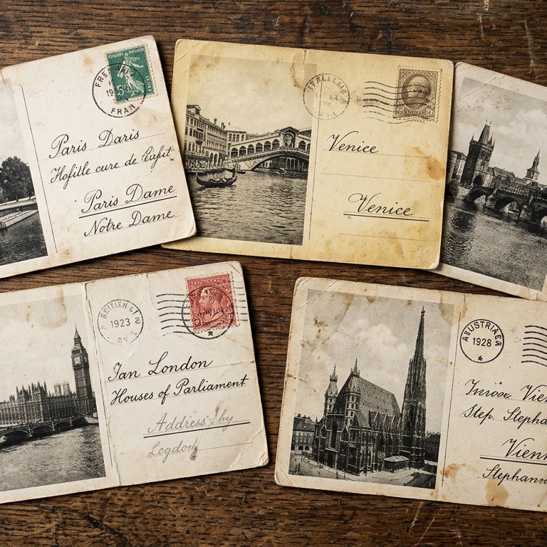 Vintage Postcards - 49 piece jigsaw puzzle | Vintage